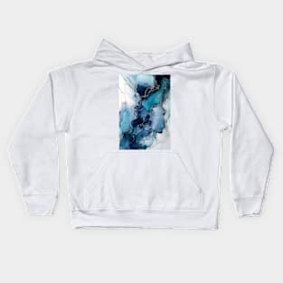 Behind the Ice - Abstract Alcohol Ink Art Kids Hoodie